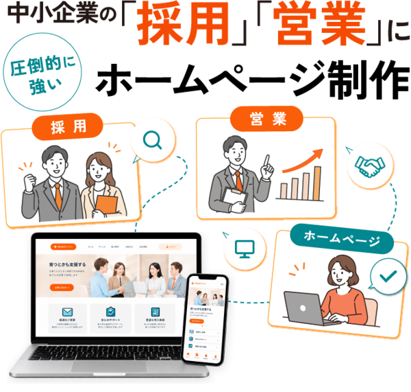 中小企業の「採用」「営業」に圧倒的に強いホームページ制作 制作実績 324社(2026年3月末時点)